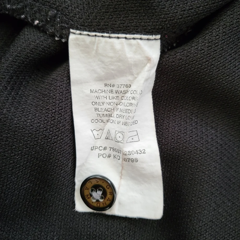Grand Slam Men's Golf Polo Black Size XL
